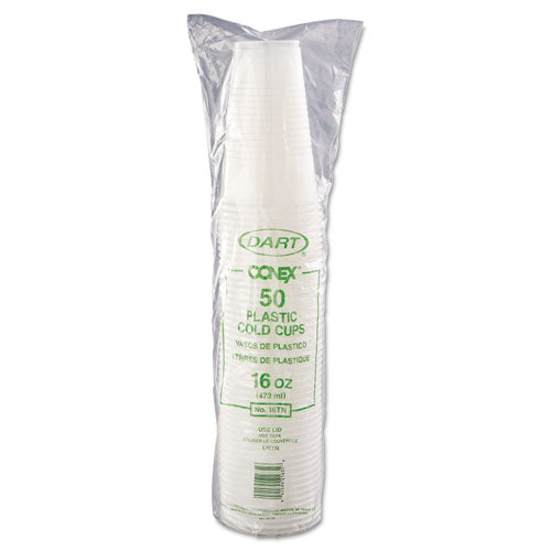 Conex Galaxy Polystyrene Plastic Cold Cups, 16oz, 50 Sleeve, 20 Bags-carton