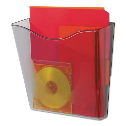 Euro-style Docupocket Portrait Wall File, 10 1-4 X 10 X 4, Smoke