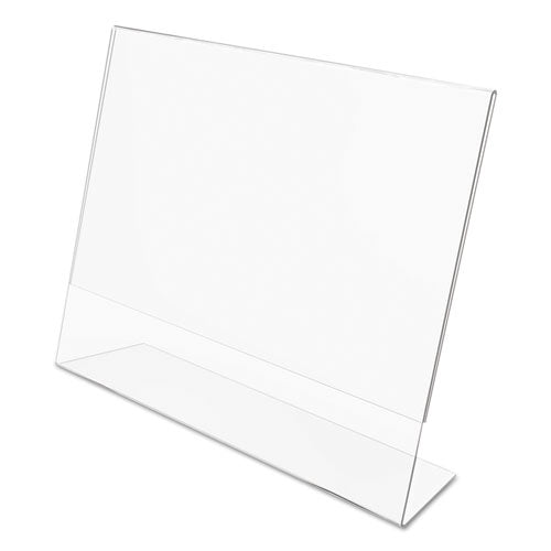 Classic Image Slanted Sign Holder, Landscaped, 11 X 8 1-2 Insert, Clear