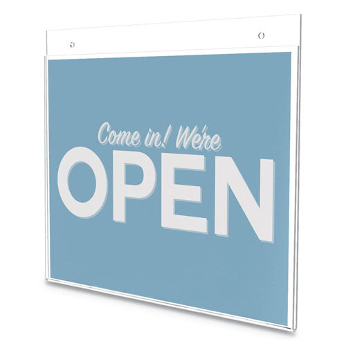 Classic Image Wall Sign Holder, 11" X 8 1-2", Clear Frame, 12-pack
