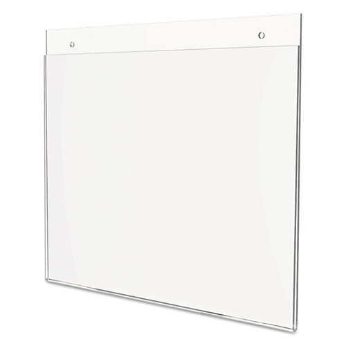 Classic Image Wall-mount Sign Holder, Landscape, 11 X 8 1-2, Clear