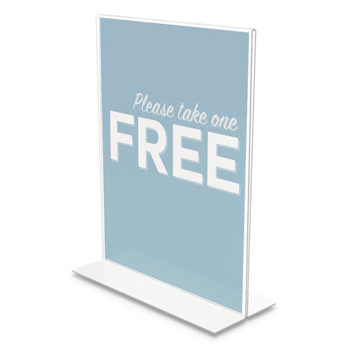 Classic Image Stand-up Double-sided Sign Holder, 8 1-2" X 11", 12-pack