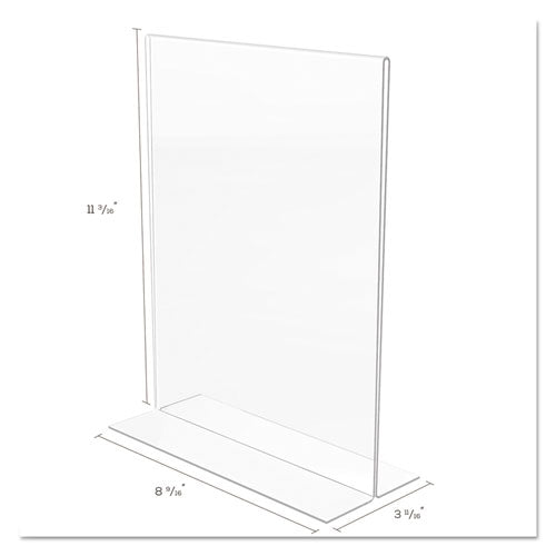 Classic Image Double-sided Sign Holder, 8 1-2 X 11 Insert, Clear