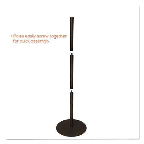 Double-sided Magnetic Sign Display, 8 1-2 X 11 Insert, 56" Tall, Clear-black
