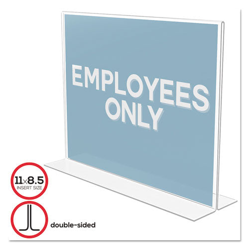 Classic Image Double-sided Sign Holder, 11 X 8 1-2 Insert, Clear