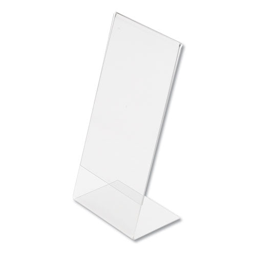 Classic Image Slanted Sign Holder, 8 1-2" X 11", Clear Frame, 12-pack