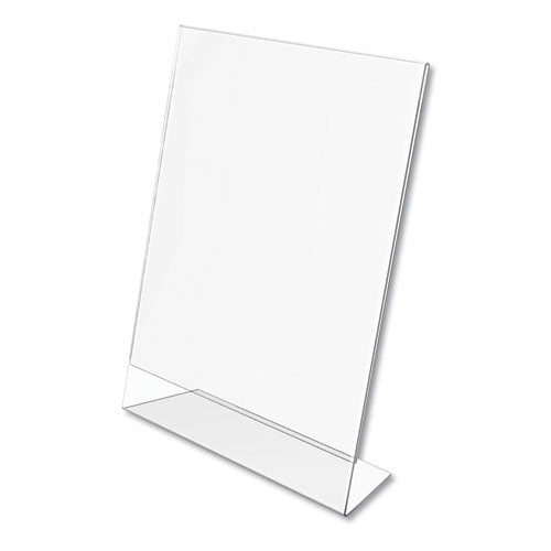 Classic Image Slanted Sign Holder, 8 1-2" X 11", Clear Frame, 12-pack