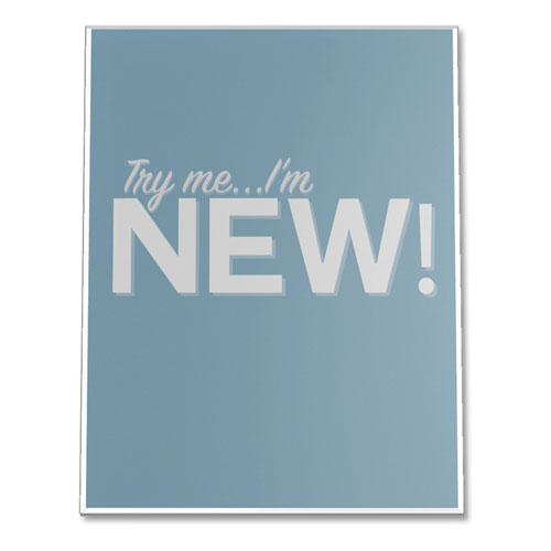 Classic Image Slanted Sign Holder, 8 1-2" X 11", Clear Frame, 12-pack