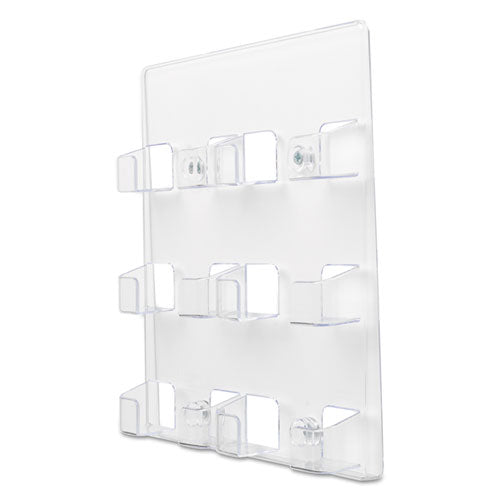 6-pocket Business Card Holder, 480 Card Cap, 8 1-2 X 9 3-4 X 1 5-8, Clear