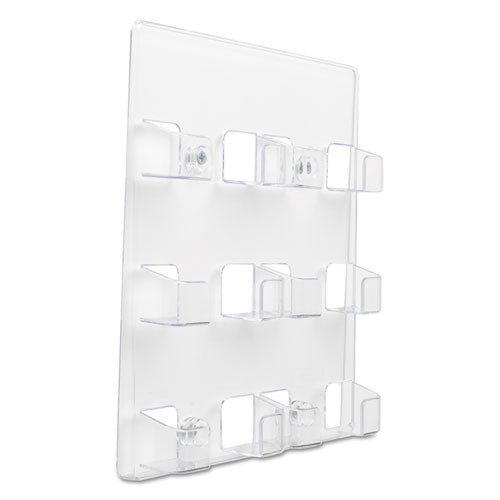 6-pocket Business Card Holder, 480 Card Cap, 8 1-2 X 9 3-4 X 1 5-8, Clear