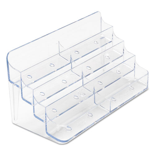 8-pocket Business Card Holder, 400 Card Cap, 7 7-8 X 3 3-8 X 3 1-2, Clear