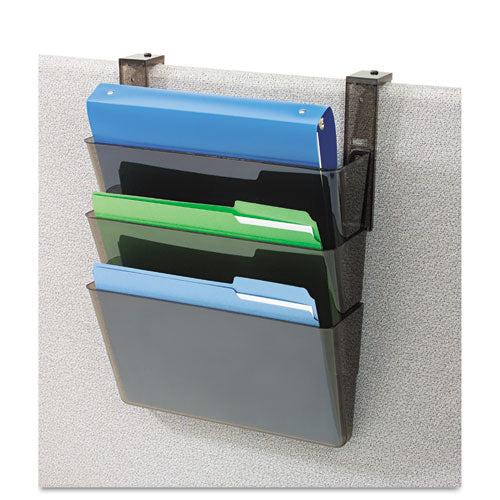 Docupocket Three-pocket File Set For Partition Walls, Letter, 13 X 7 X 4, Clear