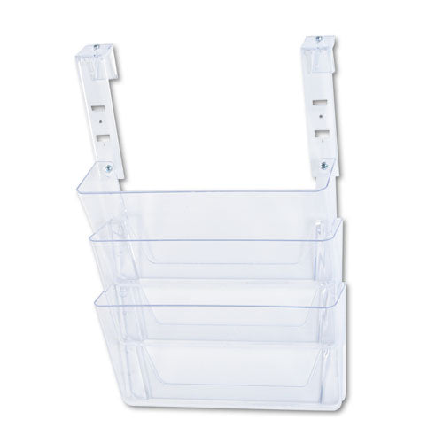 Docupocket Three-pocket File Set For Partition Walls, Letter, 13 X 7 X 4, Clear