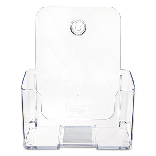 Docuholder For Countertop-wall-mount, Booklet Size, 6.5w X 3.75d X 7.75h, Clear