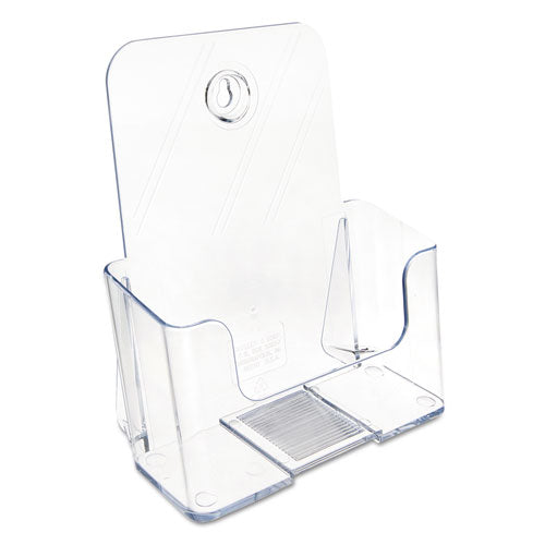 Docuholder For Countertop-wall-mount, Booklet Size, 6.5w X 3.75d X 7.75h, Clear