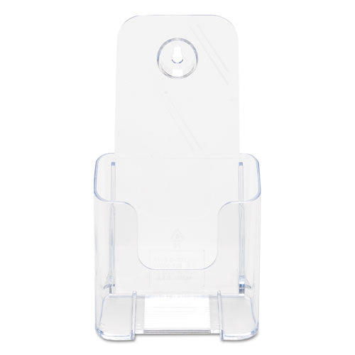 Docuholder For Countertop-wall-mount, Leaflet Size, 4.25w X 3.25d X 7.75h, Clear