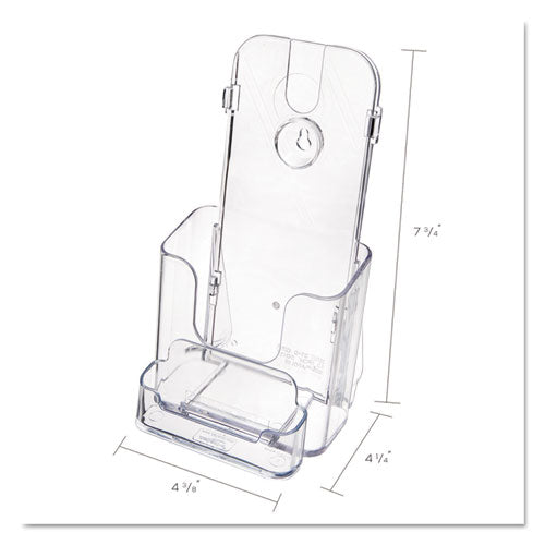 Docuholder For Countertop-wall-mount W-card Holder, 4.38w X 4.25d X 7.75h, Clear