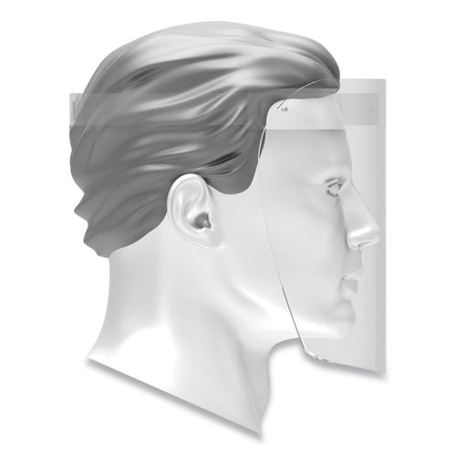 Disposable Face Shield, 13 X 10, One Size Fits All, Clear, 100-carton