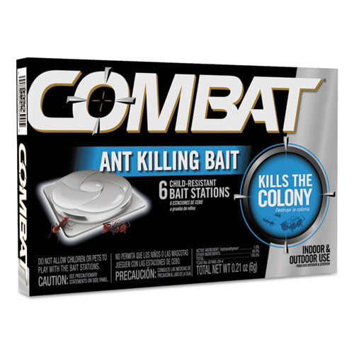 Combat Ant Killing System, Child-resistant, Kills Queen And Colony, 6-box, 12 Boxes-carton