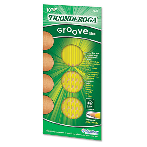Groove Pencils, Hb (#2), Black Lead, Yellow Barrel, 10-pack