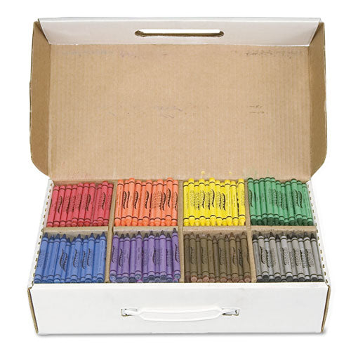 Crayons Made With Soy, 100 Each Of 8 Colors, 800-carton