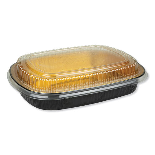 Aluminum Closeable Containers, 63 Oz, 11.25 X 1.75 X 8.88, Black-gold, 50-carton