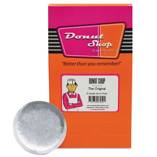 Donut Shop Coffee Pods, Dark Roast, 15-box