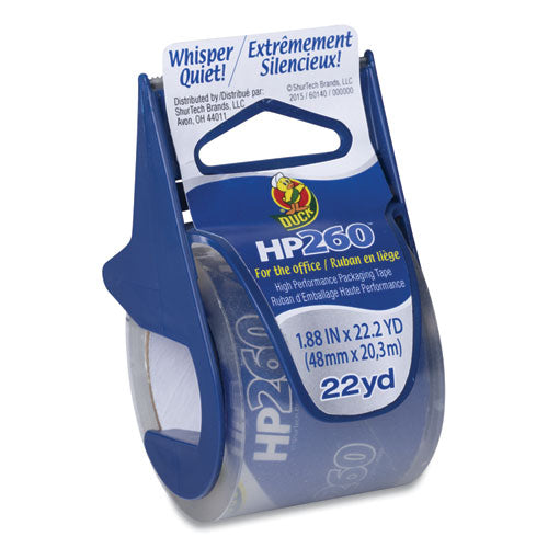 Hp260 Packaging Tape With Dispenser, 1.5" Core, 1.88" X 22.2 Yds, Clear, 6-pack