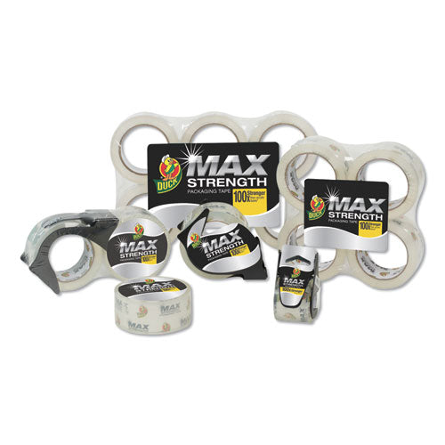 Max Packaging Tape With Dispenser, 1.5" Core, 1.88"x 22 Yds, Crystal Clear, 6-pack
