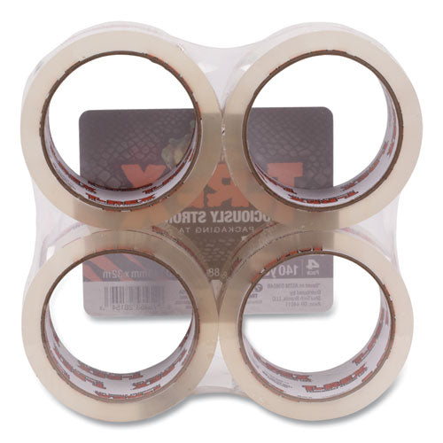 Packaging Tape, 1.88" Core, 1.88" X 35 Yds, Crystal Clear, 4-pack