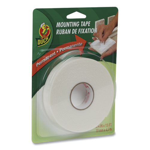 Permanent Foam Mounting Tape, 3-4" X 15ft, White
