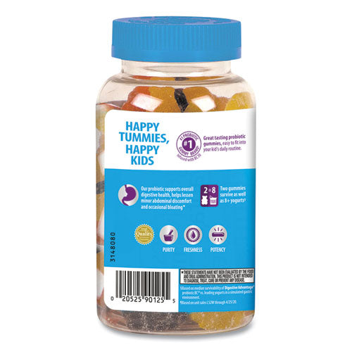 Kids Probiotic Gummies, Natural Fruit Flavors, 80-bottle