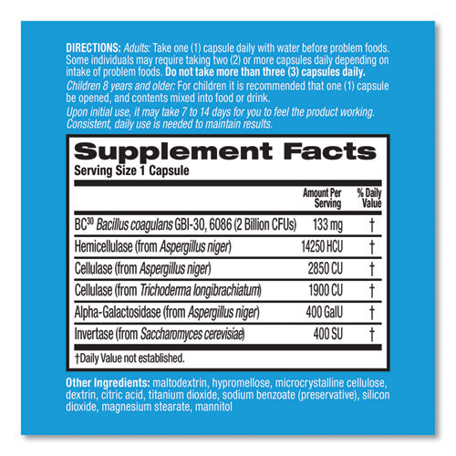Fast Acting Enzyme Plus Daily Probiotic Capsule, 32 Count