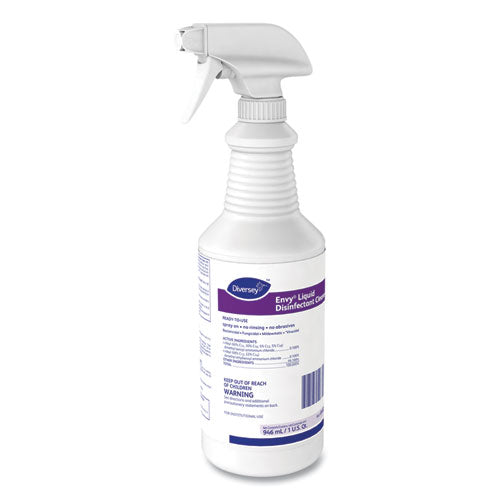 Envy Liquid Disinfectant Cleaner, Lavender, 32 Oz Spray Bottle, 12-carton