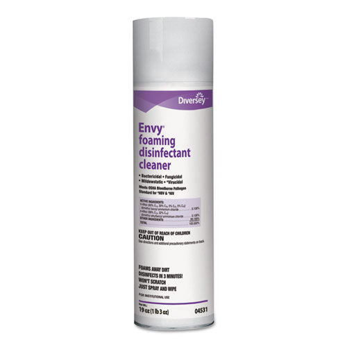 Envy Foaming Disinfectant Cleaner, Lavender Scent, 19 Oz Aerosol Can, 12-carton