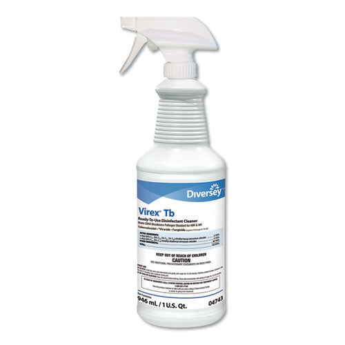 Virex Tb Disinfectant Cleaner, Lemon Scent, Liquid, 1 Gallon Bottle, 4-carton