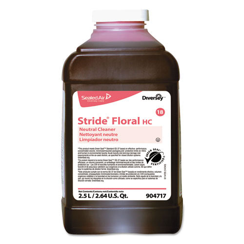 Stride Neutral Cleaner, Citrus, 1 Gal, 4 Bottles-carton