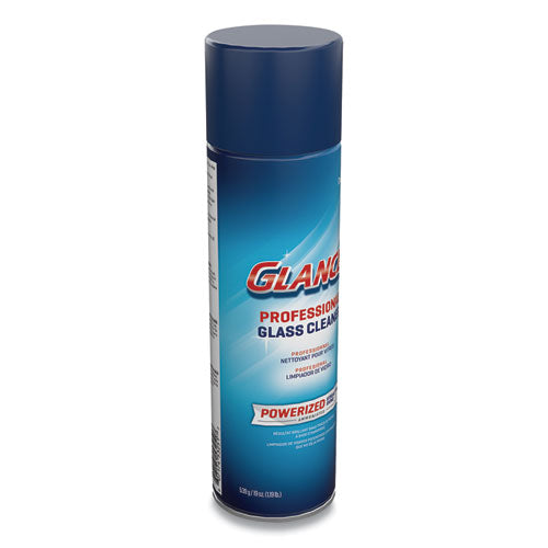 Glance Powerized Glass And Surface Cleaner, Ammonia Scent, 19 Oz Aerosol, 12-carton