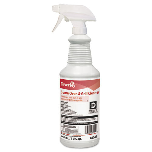 Suma Oven & Grill Cleaner, Neutral, 32oz, Spray Bottle, 12-carton