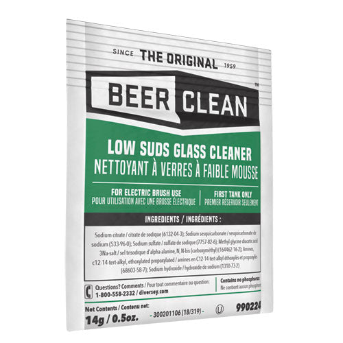 Beer Clean Glass Cleaner, Powder, .5oz Packet, 100-carton