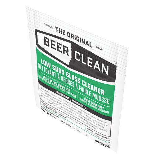 Beer Clean Glass Cleaner, Powder, .5oz Packet, 100-carton