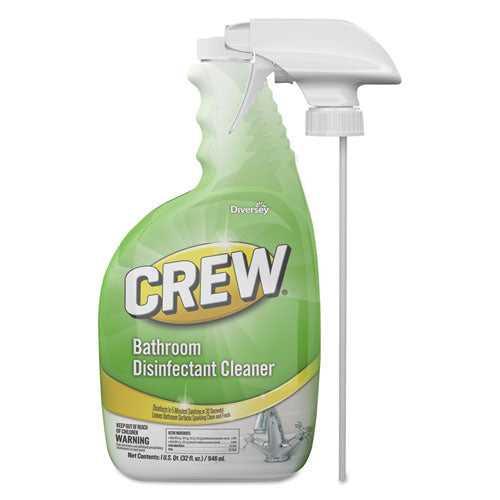 Crew Bathroom Disinfectant Cleaner, Floral Scent, 32 Oz Spray Bottle, 4-ct