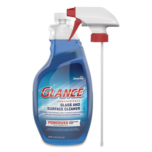 Glance Powerized Glass & Surface Cleaner, Liquid, 32 Oz