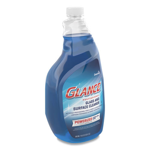 Glance Powerized Glass & Surface Cleaner, Liquid, 32 Oz, 4-carton