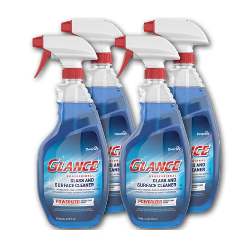 Glance Powerized Glass & Surface Cleaner, Liquid, 32 Oz, 4-carton