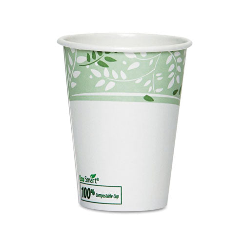 Ecosmart Hot Cups, Paper W-pla Lining, Viridian, 8oz, 50-pack