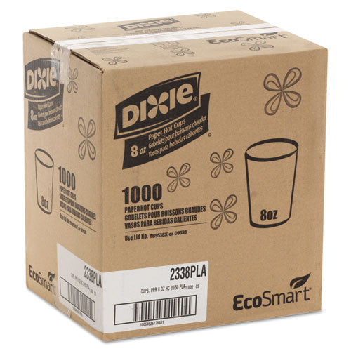 Ecosmart Hot Cups, Paper W-pla Lining, Viridian, 8oz, 1000-carton