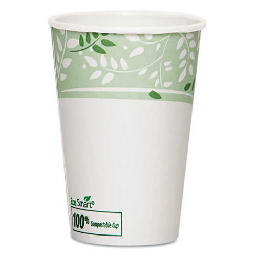 Ecosmart Hot Cups, Paper W-pla Lining, Viridian, 8oz, 1000-carton