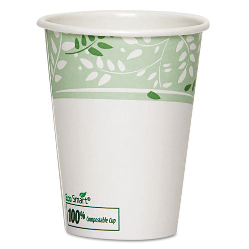 Pla Hot Cups, Paper W-pla Lining, Viridian, 12oz, 1000-carton