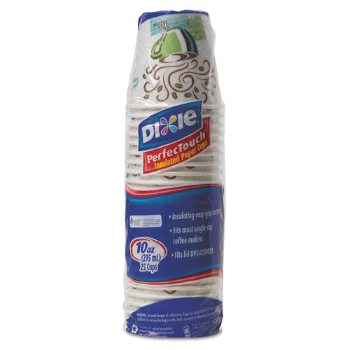 Hot Cups, Paper, 10oz, Coffee Dreams Design, 25-pack
